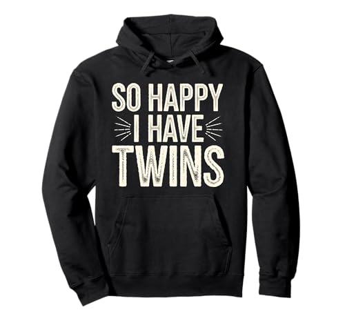 Twins Baby Ankündigung So Happy I Have Twins Boy Pullover Hoodie von Funny Graphic Tees For Women and Men