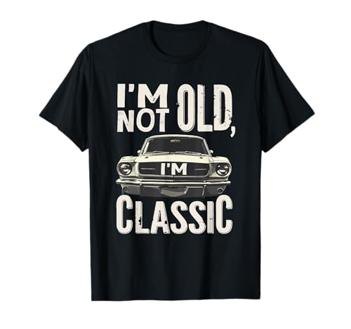 Lustige Grafik-T-Shirts für Herren, Vater, Opa, Geschenk nicht alt, nur klassisch T-Shirt von Funny Graphic Tees Gifts