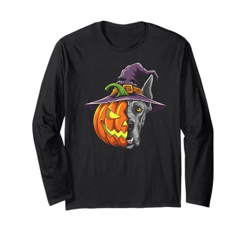 Dogge Kürbis Jack O Laterne Halloween Kinder Herren Damen Langarmshirt Dogge Kürbis Jack O Laterne Halloween Kinder Herren Damen Langarmshirt von Funny Great Dane Lovers Halloween Pumpkin Outfits