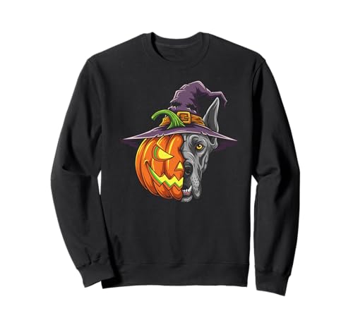 Dogge Kürbis Jack O Laterne Halloween Kinder Herren Damen Sweatshirt Dogge Kürbis Jack O Laterne Halloween Kinder Herren Damen Sweatshirt von Funny Great Dane Lovers Halloween Pumpkin Outfits