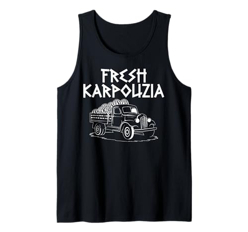 Lustige griechische Karpouzia Wassermelone Karpouzas für Männer und Frauen Tank Top Lustige griechische Karpouzia Wassermelone Karpouzas für Männer und Frauen Tank Top von Funny Greek Meme Pride Products