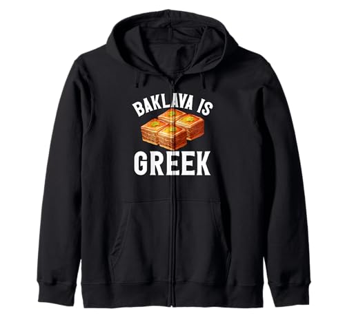 Baklava ist griechisch für Männer und Frauen. Kapuzenjacke von Funny Greek Pride Products