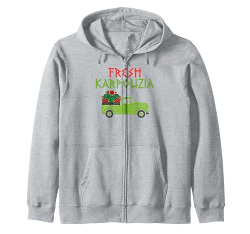 Frische Karpouzia Griechische Wassermelone für Männer Frauen Kapuzenjacke von Funny Greek Pride Products