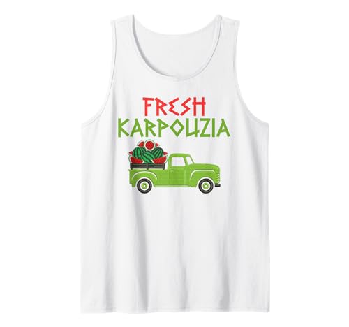 Frische Karpouzia Griechische Wassermelone für Männer Frauen Tank Top Frische Karpouzia Griechische Wassermelone für Männer Frauen Tank Top von Funny Greek Pride Products