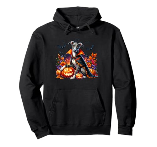 Halloween Dog Women Pumpkins Italian Greyhound Dog Vampire Pullover Hoodie Halloween Dog Women Pumpkins Italian Greyhound Dog Vampire Pullover Hoodie von Funny Greyhound Themed Gifts For Halloween Lovers
