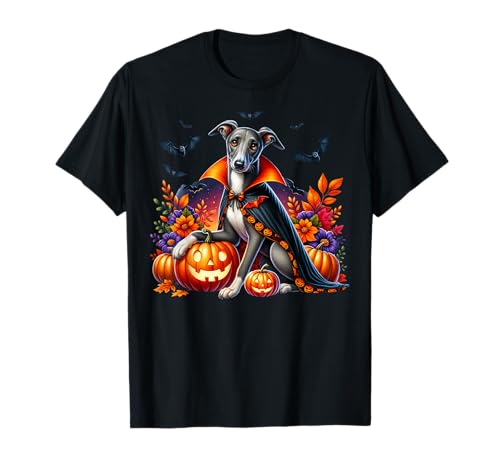 Halloween Dog Women Pumpkins Italian Greyhound Dog Vampire T-Shirt Halloween Dog Women Pumpkins Italian Greyhound Dog Vampire T-Shirt von Funny Greyhound Themed Gifts For Halloween Lovers