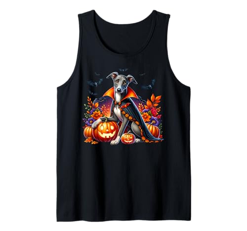 Halloween Dog Women Pumpkins Italian Greyhound Dog Vampire Tank Top Halloween Dog Women Pumpkins Italian Greyhound Dog Vampire Tank Top von Funny Greyhound Themed Gifts For Halloween Lovers