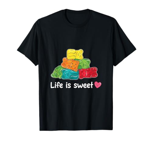 Life is Sweet Gummibärchen Lustiger Süßigkeitenliebhaber Mädchen Kind T-Shirt von Funny Gummy Bear Candy Lovers Apparel Co.