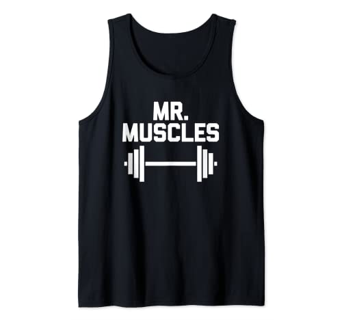Herren Mr. Muscles T-Shirt Lustiges Workout Fitness Gewichtheben Gym Tank Top von Funny Gym Shirt & Funny Workout T-Shirts