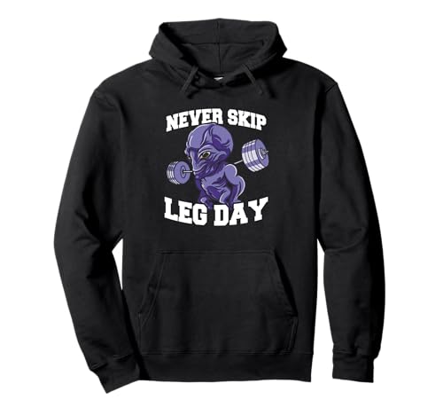 Never Skip Leg Day Lustiges Workout Gym Coach Herren Bodybuilding Pullover Hoodie von Funny Gym Workout Apparel