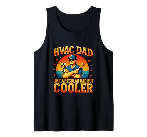 HVAC Dad But Cooler Herren Lustiger HVAC Techniker Vater Tank Top von Funny HVAC Technician AC Repairman Tech Apparel