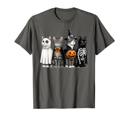 Spooky Witch Boo Cat Keeper Funny Halloween Costume Girl Boy T-Shirt von Funny Halloween Animal Squad Ghost Witch Pumpkin