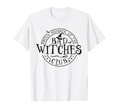 Retro-Halloween Bad Witches Club, passende lustige Hexen für Damen T-Shirt Retro-Halloween Bad Witches Club, passende lustige Hexen für Damen T-Shirt von Funny Halloween Bad Witches Club Retro Witch Women