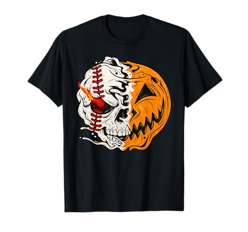 Halloween Baseballspieler Kürbis Schädel Skelett Gruselige Kinder T-Shirt Halloween Baseballspieler Kürbis Schädel Skelett Gruselige Kinder T-Shirt von Funny Halloween Baseball Player Pumpkin Skeleton