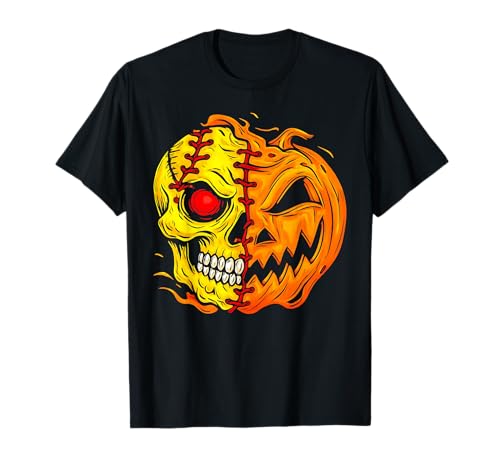Halloween Baseballspieler Kürbis Schädel Skelett Gruselige Kinder T-Shirt Halloween Baseballspieler Kürbis Schädel Skelett Gruselige Kinder T-Shirt von Funny Halloween Baseball Player Pumpkin Skeleton