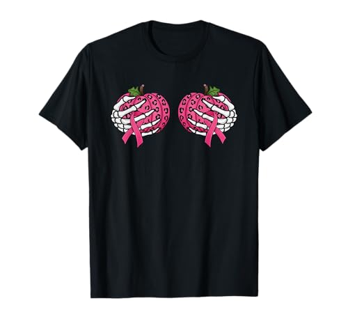 Skelett Hand Brüste Kürbis Brustkrebs Halloween Damen T-Shirt Skelett Hand Brüste Kürbis Brustkrebs Halloween Damen T-Shirt von Funny Halloween Breast Cancer Awareness Apparel