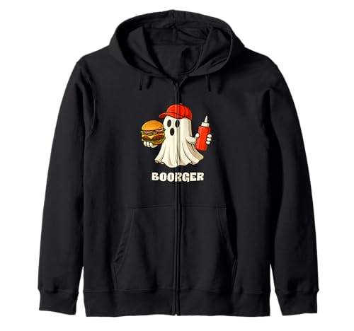 Boorger Halloween Ghost Foodie Halloween Burger Delivery Man Kapuzenjacke Boorger Halloween Ghost Foodie Halloween Burger Delivery Man Kapuzenjacke von Funny Halloween Burger Novelty Tops ...