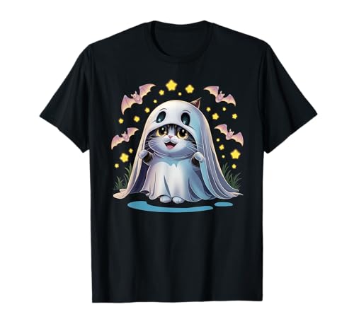 Adorable Baby Cat Ghost - Gruseliges Halloween-Kätzchen-Phantom T-Shirt Adorable Baby Cat Ghost - Gruseliges Halloween-Kätzchen-Phantom T-Shirt von Funny Halloween Cat Ghost Bat Stars