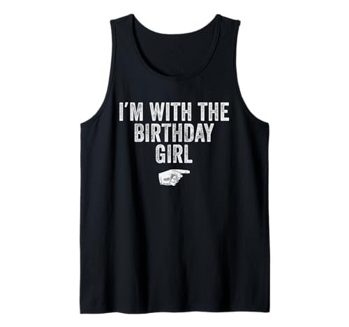 Lustiges Halloween-Kostüm mit Aufschrift I'm with The Birthday Girl Tank Top von Funny Halloween Costume Designs