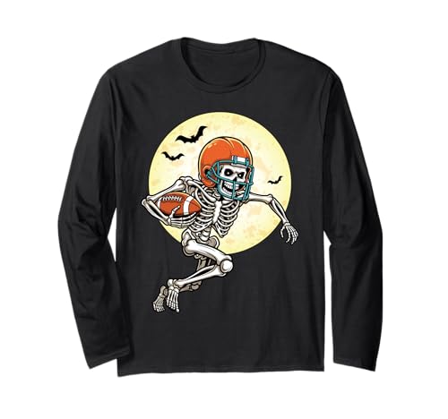 Skelett American Football Halloween Kostüm Herren Jungen Kinder Langarmshirt Skelett American Football Halloween Kostüm Herren Jungen Kinder Langarmshirt von Funny Halloween Costume Gifts shirts