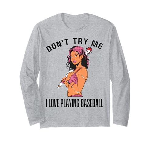 Versuche Mich Nicht, ich Liebe es, Hood Baseball zu Spielen Melanin Black Girl Langarmshirt Versuche Mich Nicht, ich Liebe es, Hood Baseball zu Spielen Melanin Black Girl Langarmshirt von Funny Halloween Costume Hood Baseball Bat Fun Gift
