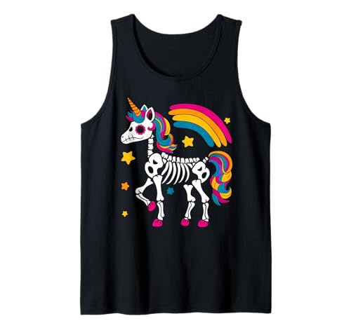 Einhorn Skelett Tag der Toten De Los Muertos Damen Kinder Tank Top Einhorn Skelett Tag der Toten De Los Muertos Damen Kinder Tank Top von Funny Halloween Costume Sugar Skull De Los Muertos