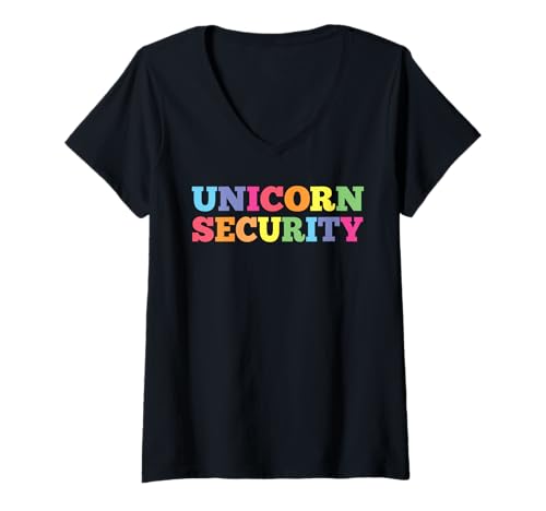 Damen Halloween Papa Mama Tochter Erwachsenenkostüm Einhorn Sicherheit T-Shirt mit V-Ausschnitt Damen Halloween Papa Mama Tochter Erwachsenenkostüm Einhorn Sicherheit T-Shirt mit V-Ausschnitt von Funny Halloween Costume unicorns Shirts & gifts