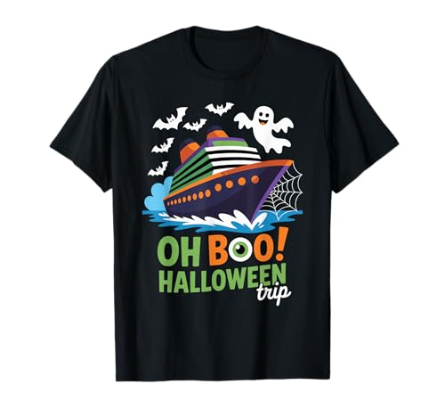 Oh Boo Halloween-Kreuzfahrt Ghost Spooky Vacation Damen Herren T-Shirt Oh Boo Halloween-Kreuzfahrt Ghost Spooky Vacation Damen Herren T-Shirt von Funny Halloween Cruise Trip Vacation For Women Men