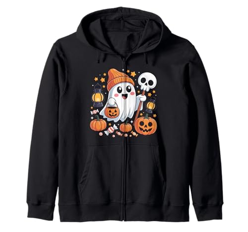 Lustiger gruseliger Jahreszeit, Süßigkeitenkürbis, niedlicher Geist, Halloween, Kinder Kapuzenjacke Lustiger gruseliger Jahreszeit, Süßigkeitenkürbis, niedlicher Geist, Halloween, Kinder Kapuzenjacke von Funny Halloween Ghost Costume Gifts Idea