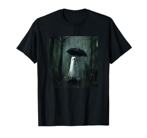 Vintage Halloween Regen Geist im Wald Regenschirm Gothic T-Shirt Vintage Halloween Regen Geist im Wald Regenschirm Gothic T-Shirt von Funny Halloween Ghost In The Forest Gothic