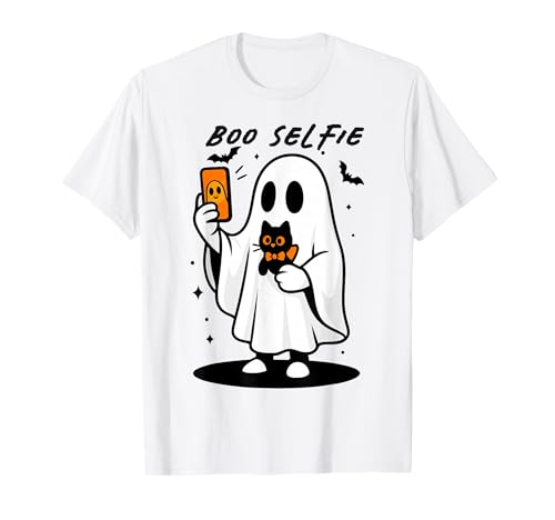 Lustige Halloween-Geist, Schwarze Katze, die EIN Selfie Macht, Teenager Kinder T-Shirt Lustige Halloween-Geist, Schwarze Katze, die EIN Selfie Macht, Teenager Kinder T-Shirt von Funny Halloween Ghost Tees NYC