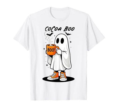 Lustige Halloween-Geister-Kakaotasse Hot Chocolate Boo Kids T-Shirt Lustige Halloween-Geister-Kakaotasse Hot Chocolate Boo Kids T-Shirt von Funny Halloween Ghost Tees NYC