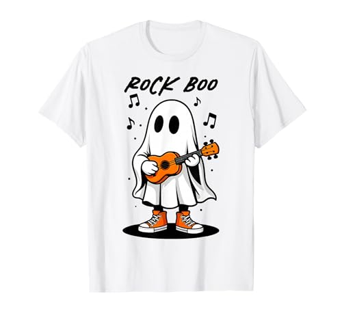 Lustige Halloween-Geistergitarre, Rockband, Musik, Teenager, Kinder T-Shirt Lustige Halloween-Geistergitarre, Rockband, Musik, Teenager, Kinder T-Shirt von Funny Halloween Ghost Tees NYC