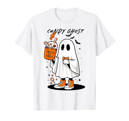 Lustiger Halloween-Geister-Süßigkeiten-Eimer für Teenager und Kinder T-Shirt Lustiger Halloween-Geister-Süßigkeiten-Eimer für Teenager und Kinder T-Shirt von Funny Halloween Ghost Tees NYC