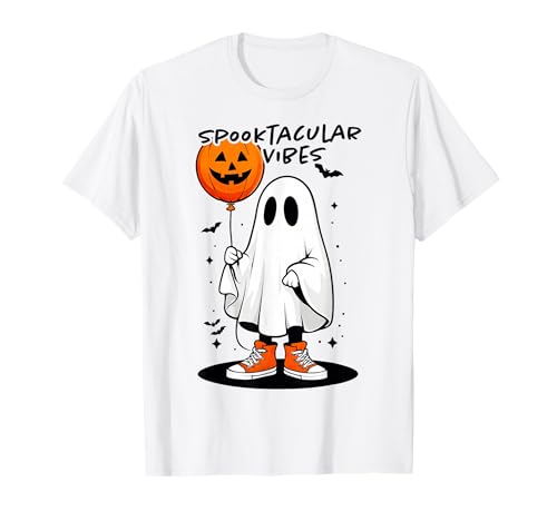 Lustiger Halloween Ghost Vibes Kürbis Ballon Bruh Jungen Teens T-Shirt Lustiger Halloween Ghost Vibes Kürbis Ballon Bruh Jungen Teens T-Shirt von Funny Halloween Ghost Tees NYC