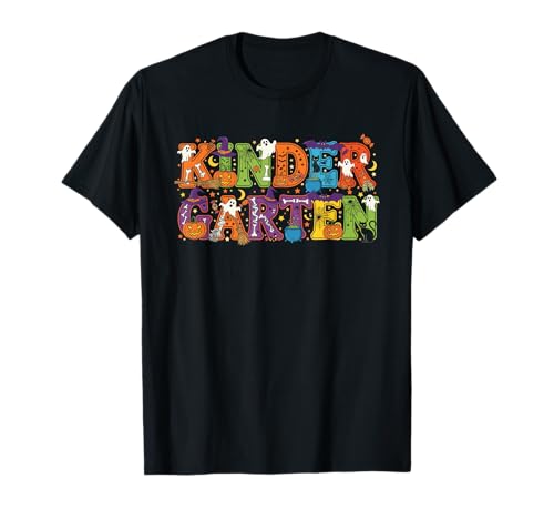Kindergarten Kürbis Geist Skelett Halloween Herren Damen T-Shirt Kindergarten Kürbis Geist Skelett Halloween Herren Damen T-Shirt von Funny Halloween Kindergarten Costume