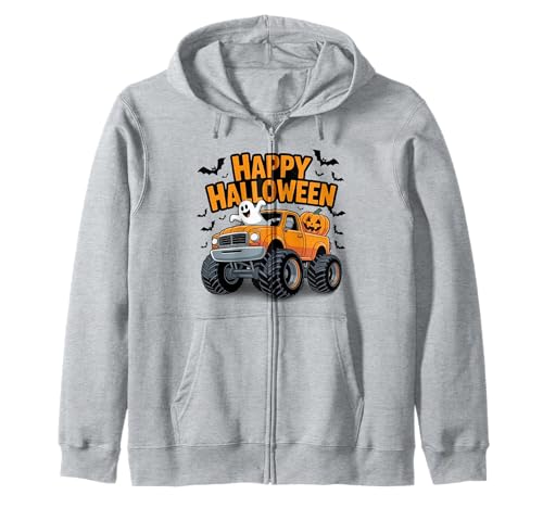 Niedlicher Monster Truck Geist Kürbis Lustig Halloween Party Jungen Kapuzenjacke Niedlicher Monster Truck Geist Kürbis Lustig Halloween Party Jungen Kapuzenjacke von Funny Halloween Monster Truck Toddler Gifts