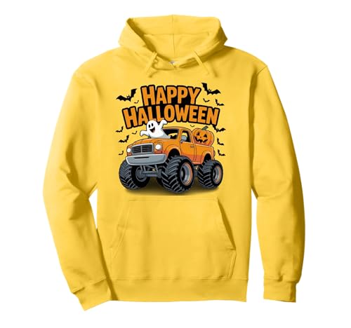 Niedlicher Monster Truck Geist Kürbis Lustig Halloween Party Jungen Pullover Hoodie Niedlicher Monster Truck Geist Kürbis Lustig Halloween Party Jungen Pullover Hoodie von Funny Halloween Monster Truck Toddler Gifts
