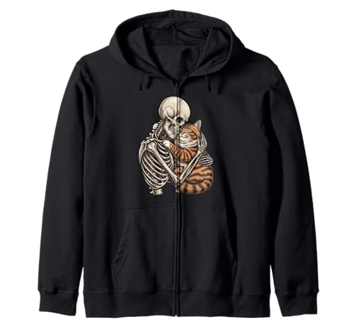 Skelett Umarmung Katze Halloween Niedlich Liebhaber Männer Frauen Kapuzenjacke Skelett Umarmung Katze Halloween Niedlich Liebhaber Männer Frauen Kapuzenjacke von Funny Halloween Outfit Costumes Skeleton Cat Bow