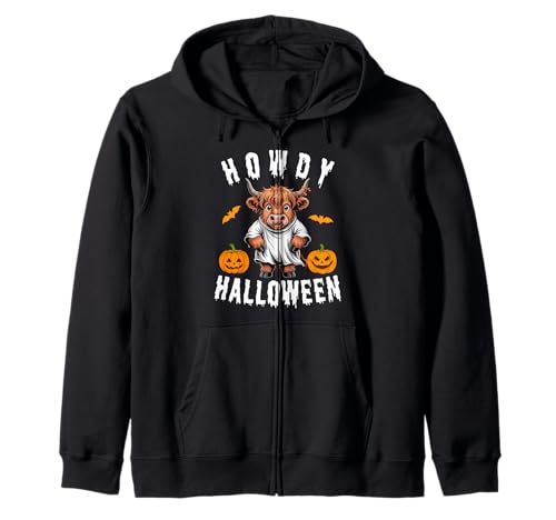 Howdy Halloween Lustiges Hochlandkuh Gruselsaison Herren Damen Kapuzenjacke Howdy Halloween Lustiges Hochlandkuh Gruselsaison Herren Damen Kapuzenjacke von Funny Halloween Party Pumpkin Trick or Treat Gift