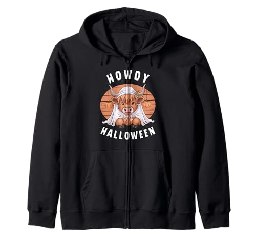 Howdy Halloween Lustiges Hochlandkuh Gruselsaison Herren Damen Kapuzenjacke Howdy Halloween Lustiges Hochlandkuh Gruselsaison Herren Damen Kapuzenjacke von Funny Halloween Party Pumpkin Trick or Treat Gift