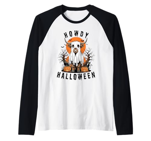 Howdy Halloween Lustiges Hochlandkuh Gruselsaison Herren Damen Raglan Howdy Halloween Lustiges Hochlandkuh Gruselsaison Herren Damen Raglan von Funny Halloween Party Pumpkin Trick or Treat Gift