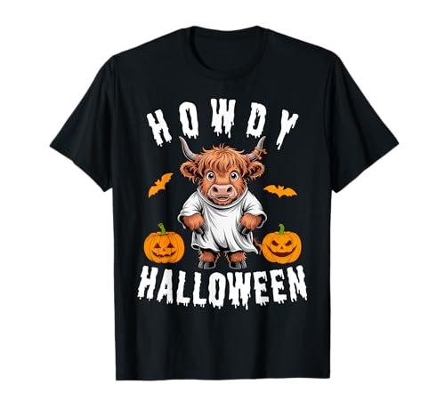 Howdy Halloween Lustiges Hochlandkuh Gruselsaison Herren Damen T-Shirt Howdy Halloween Lustiges Hochlandkuh Gruselsaison Herren Damen T-Shirt von Funny Halloween Party Pumpkin Trick or Treat Gift