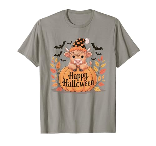 Howdy Halloween Lustiges Hochlandkuh Gruselsaison Herren Damen T-Shirt Howdy Halloween Lustiges Hochlandkuh Gruselsaison Herren Damen T-Shirt von Funny Halloween Party Pumpkin Trick or Treat Gift