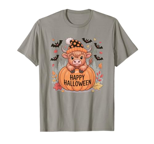 Howdy Halloween Lustiges Hochlandkuh Gruselsaison Herren Damen T-Shirt Howdy Halloween Lustiges Hochlandkuh Gruselsaison Herren Damen T-Shirt von Funny Halloween Party Pumpkin Trick or Treat Gift