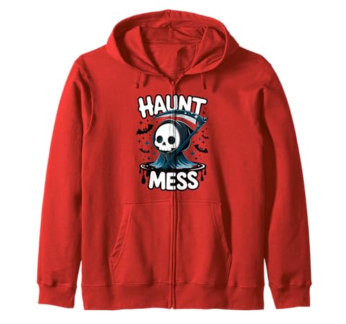 Sensenmann Spuk-Chaos Halloween Design Geschenk Männer Frauen Kinder Kapuzenjacke Sensenmann Spuk-Chaos Halloween Design Geschenk Männer Frauen Kinder Kapuzenjacke von Funny Halloween Party Spooky Season Ghost Graphic