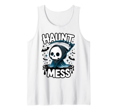 Sensenmann Spuk-Chaos Halloween Design Geschenk Männer Frauen Kinder Tank Top Sensenmann Spuk-Chaos Halloween Design Geschenk Männer Frauen Kinder Tank Top von Funny Halloween Party Spooky Season Ghost Graphic