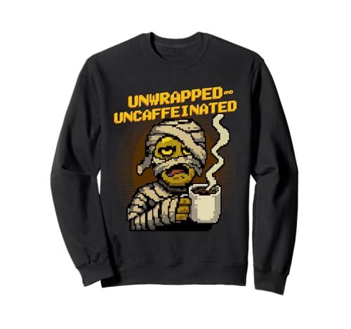Unverpackte unkoffeinierte lustige Pixelkunst Mama Halloween Sweatshirt Unverpackte unkoffeinierte lustige Pixelkunst Mama Halloween Sweatshirt von Funny Halloween Pixal Art Monsters DonaOnca
