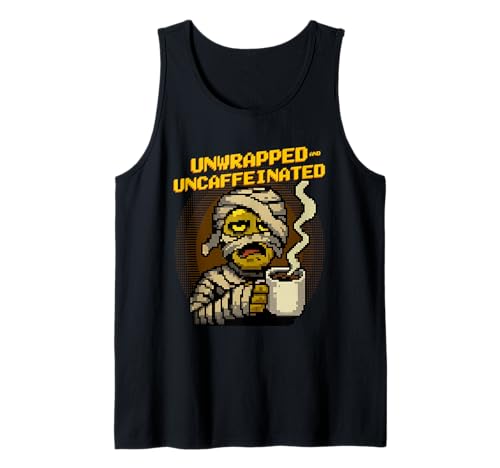 Unverpackte unkoffeinierte lustige Pixelkunst Mama Halloween Tank Top Unverpackte unkoffeinierte lustige Pixelkunst Mama Halloween Tank Top von Funny Halloween Pixal Art Monsters DonaOnca