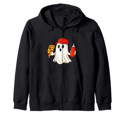 Pizza Halloween Ghost Foodie Halloween Pizza Delivery Man Kapuzenjacke Pizza Halloween Ghost Foodie Halloween Pizza Delivery Man Kapuzenjacke von Funny Halloween Pizza Novelty Tops ...